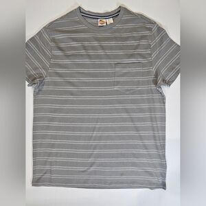 C&C California T-shirt Mens XL Grey White Stripe Coastal Loungwear Pocket‎ Tee